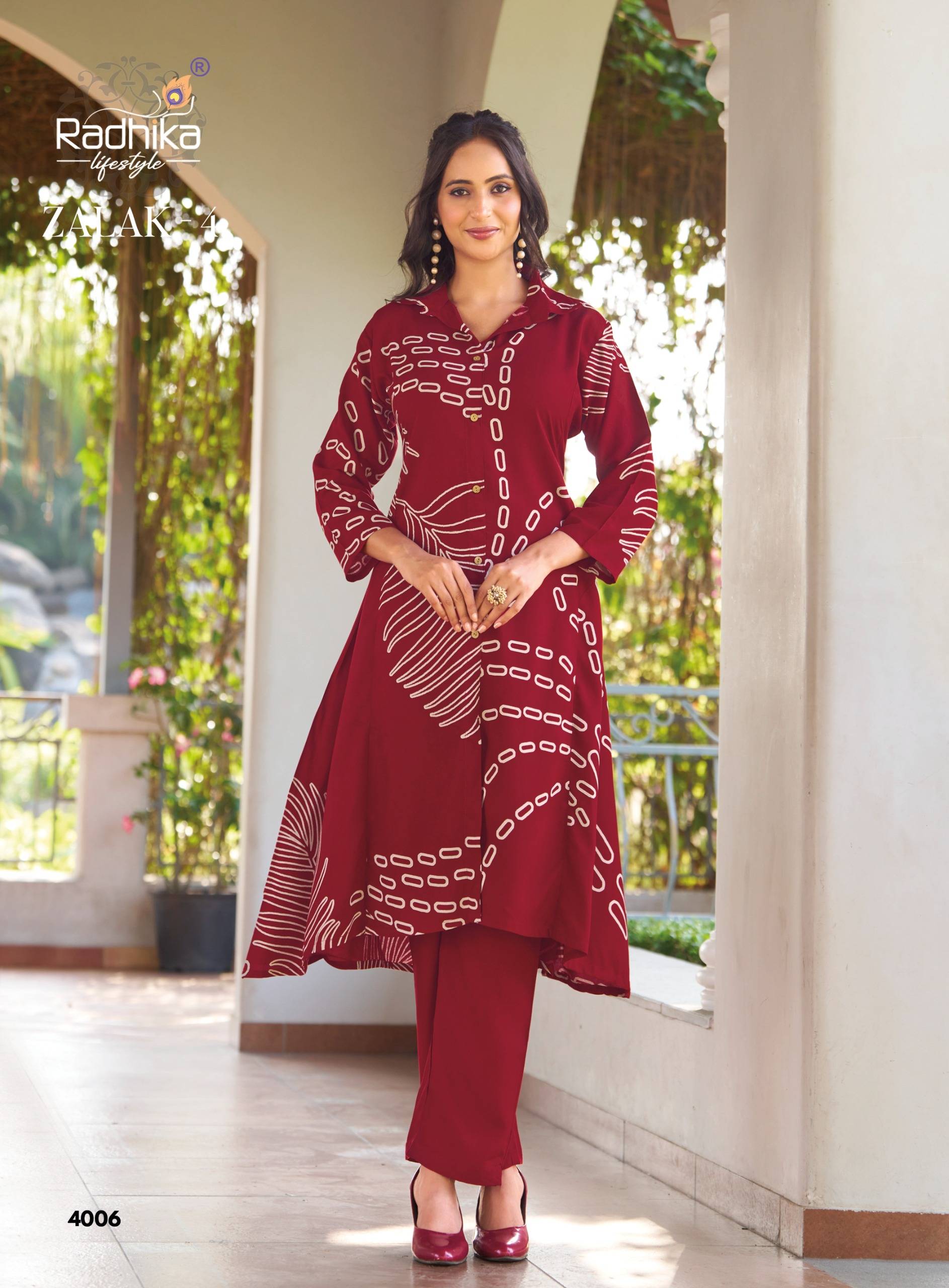 ZALAK VOL-4 By RADHIKA LIFE STYLE  4001 To 4008 Series Beautiful Festive Suits Colorful Stylish Fancy REYON co-ord sets At Wholesale Price